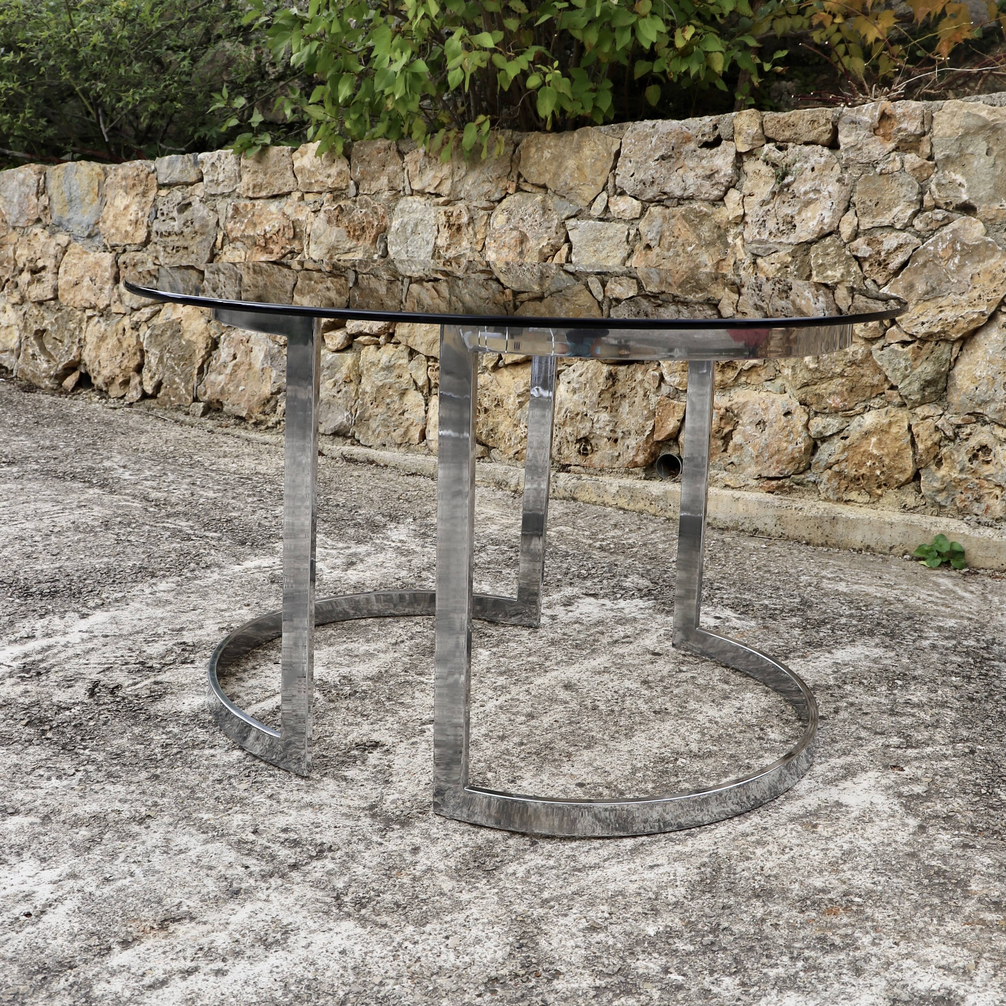 Mauro Pasquineli's circle line table for Steiner 1970