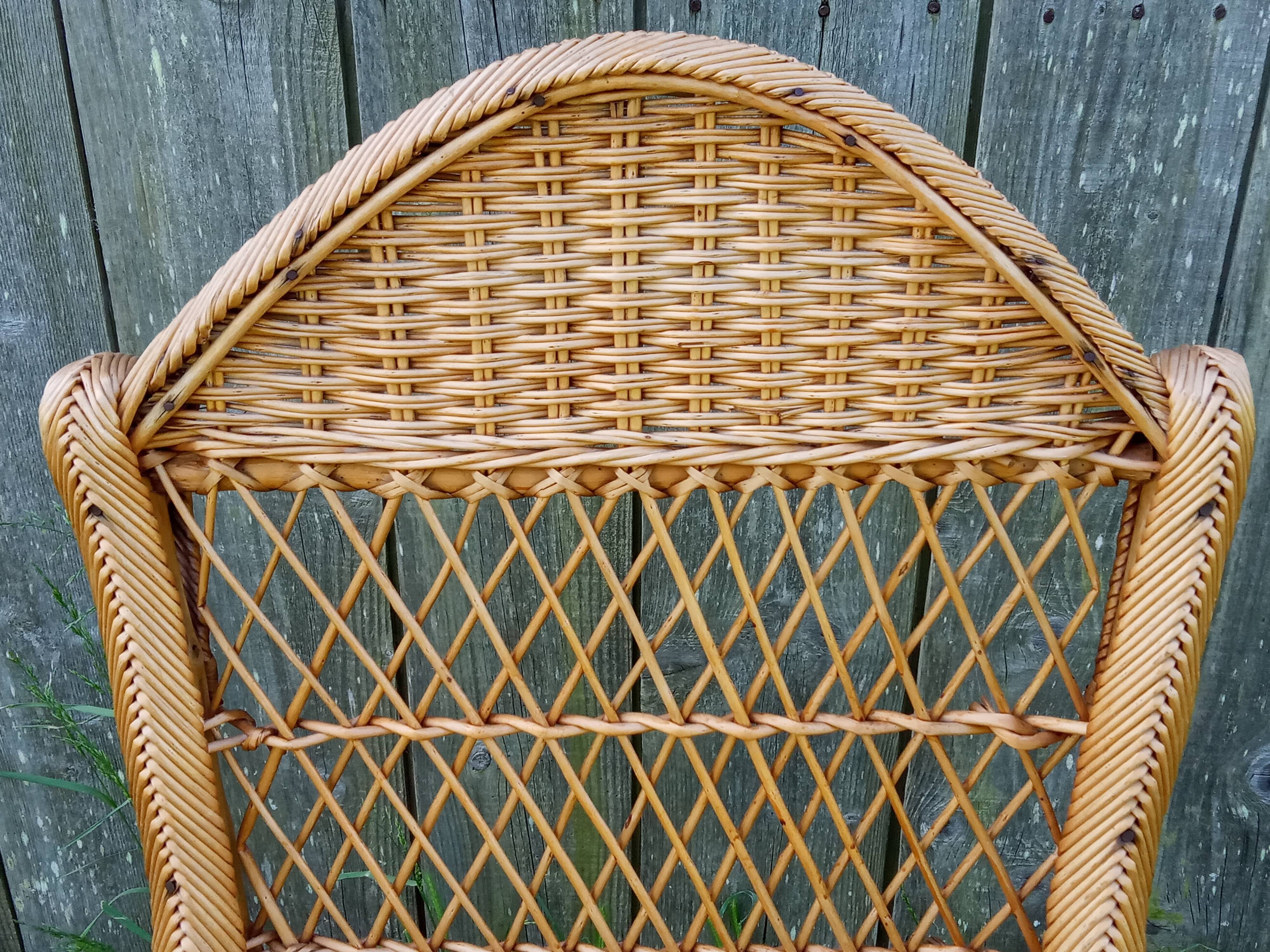 Rattan armchair 60s/70s