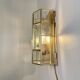 Italian brass wall lights, 1980s
