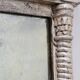 Neoclassical Silver Leaf Pier Mirror with Ringed Columns and Cornice, Italy