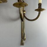 Paire d’appliques murales en bronze doré de style louis xvi, xxe siècle