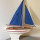 Tirot brand basin sailboat model 701, vintage wooden toy.