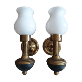 Pair of antique wall lamps