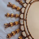 Sun mirror in gilded wood, 60x52 cm