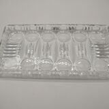 Serving dish in crystal design vintage 60s/70s