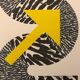 Lithographie originale signée Kumi Sugai S flèche jaune 1990