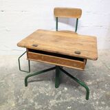 Vintage school desk – single-piece
