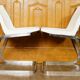 Set de 4 chaises coque & chrome Roche-Bobois & Edmonds Alt 1970