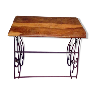 table bois et pietements - fer