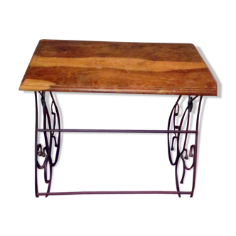 Table bois et pietements fer