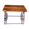 Wooden table and iron punboards