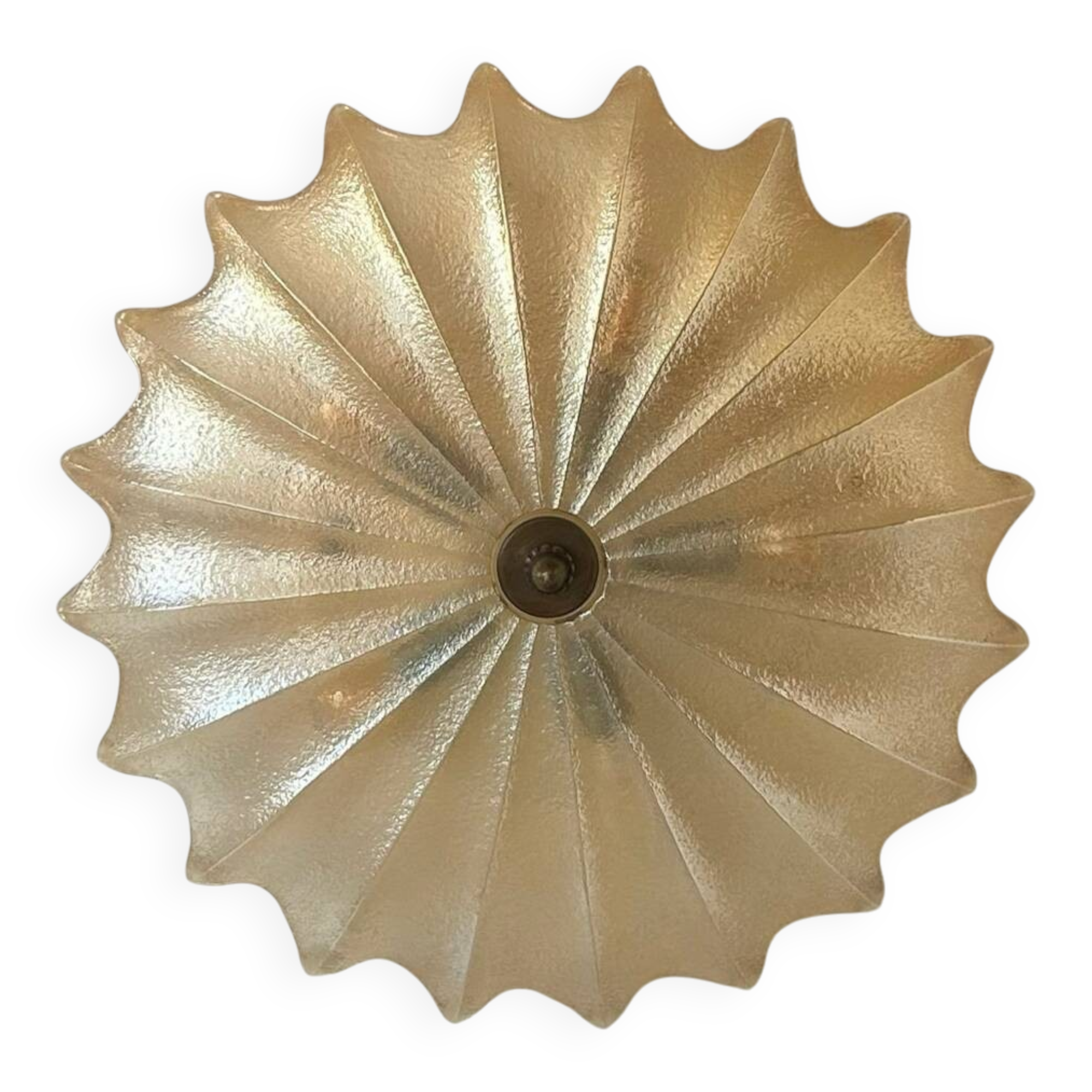 Vintage XL wall lamp, Murano and brass, Italy 1970