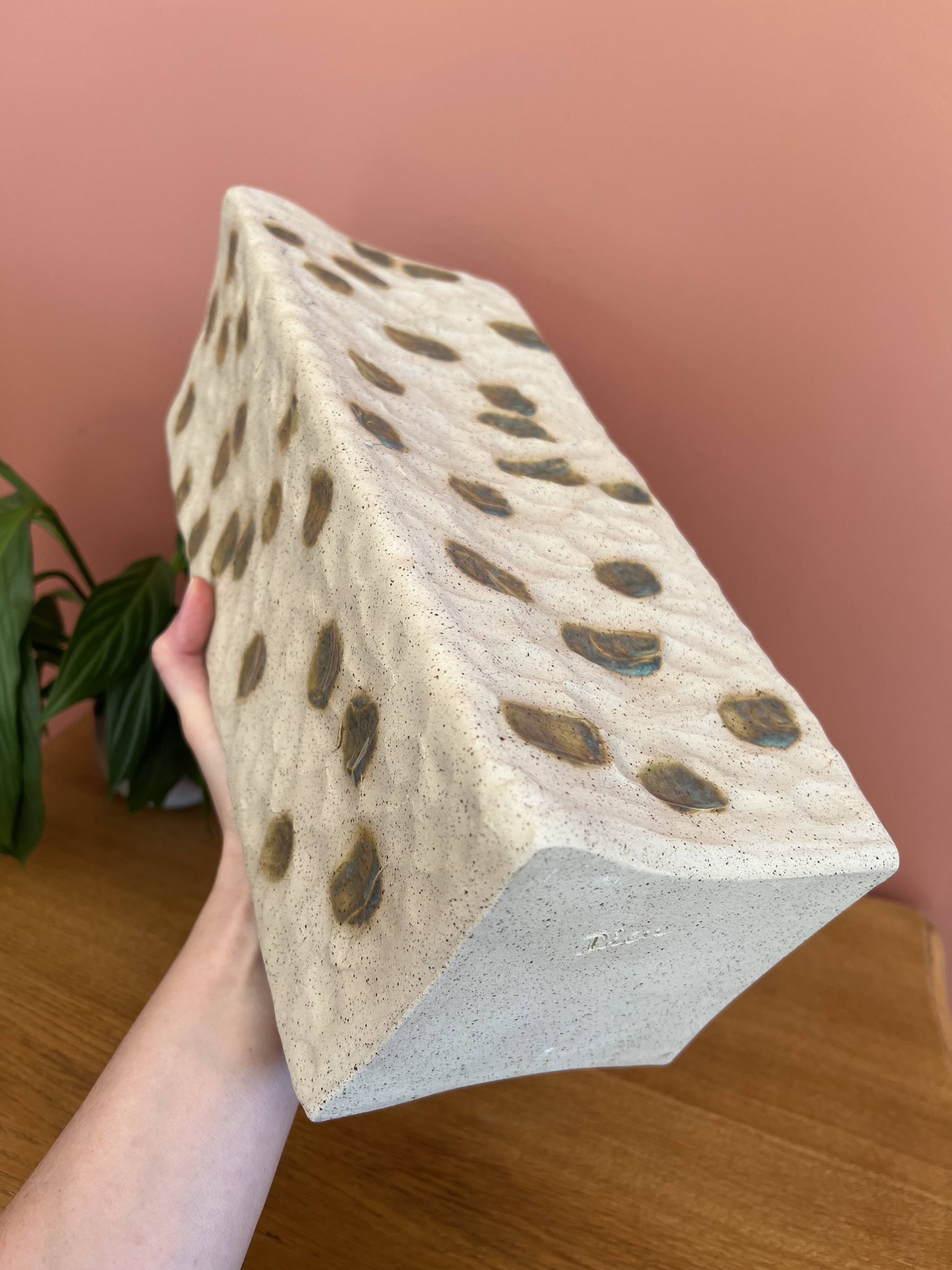 Pyrite stoneware vase