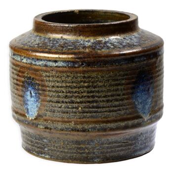 Danish glazed stoneware vase