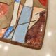 Isaac Lane Muse, brass and enamel plaque.
