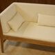 Oak canapé with ecru loops by Guillerme and Chambron for Votre Maison 1960s