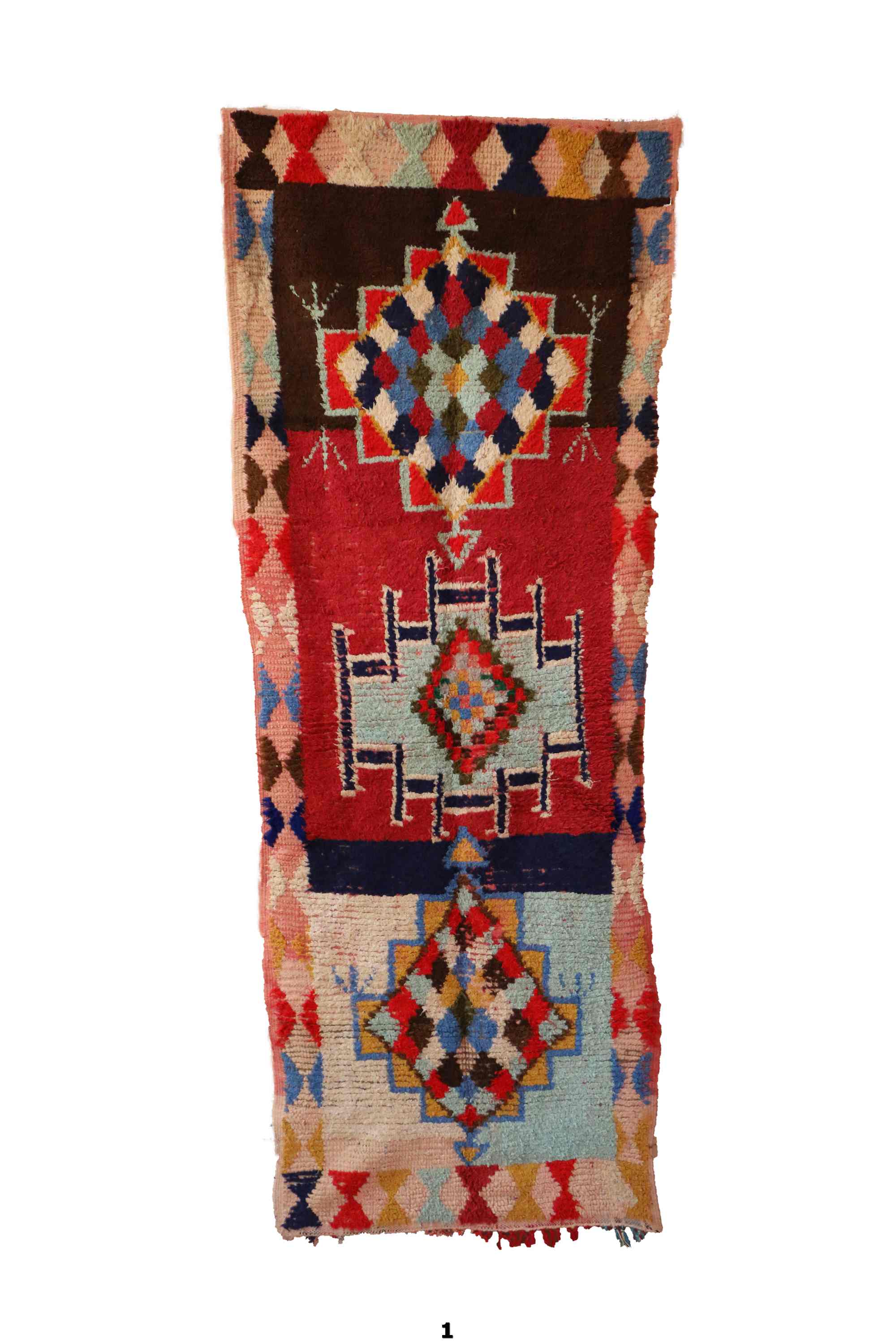 Tapis marocain coloré - 88 x 258 cm