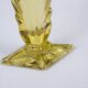 Art Deco Pink, Yellow and Orange Glass Vases, Bohemia, Set of 3