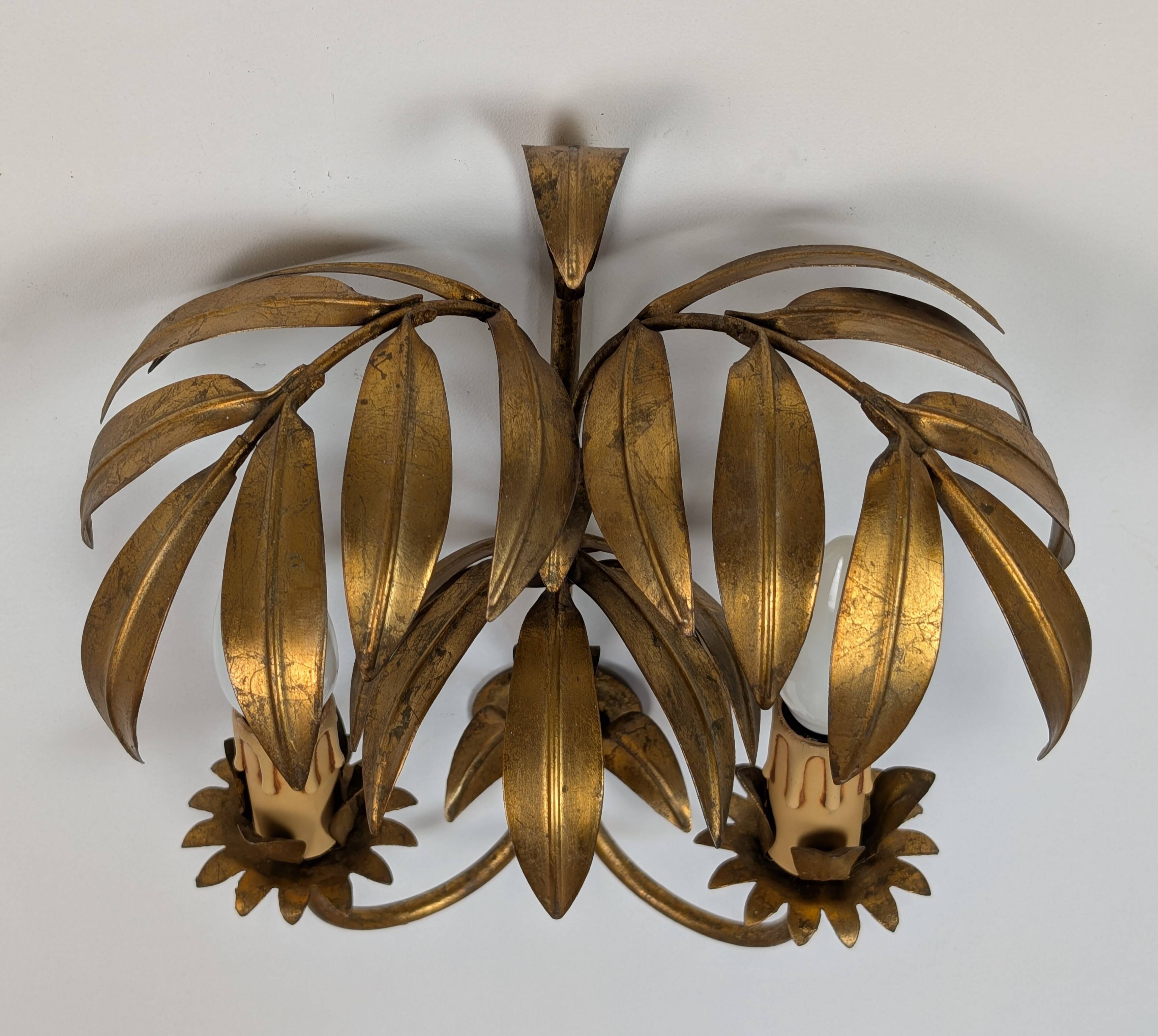 Applique feuilles dorées
