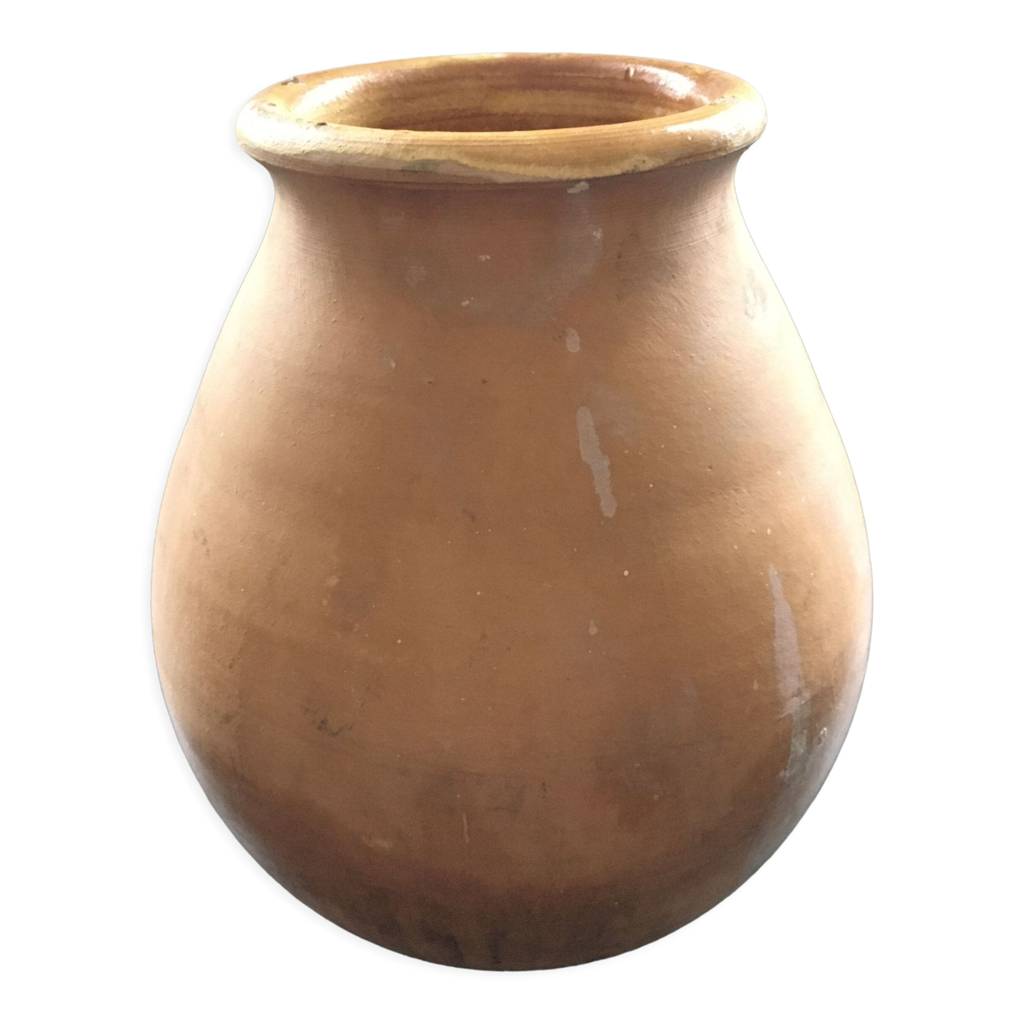 Patinated terracotta jar