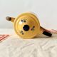 Old coffee maker in yellow enameled sheet metal - olive decor