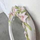 Italian style ceramic flower mirror