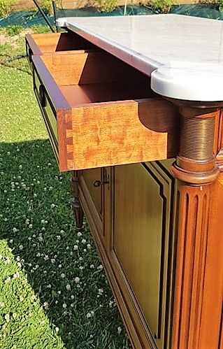 Wooden marble tray dresser