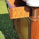 Wooden marble tray dresser