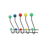 Mid century modern coat rack metal colored balls 60cm