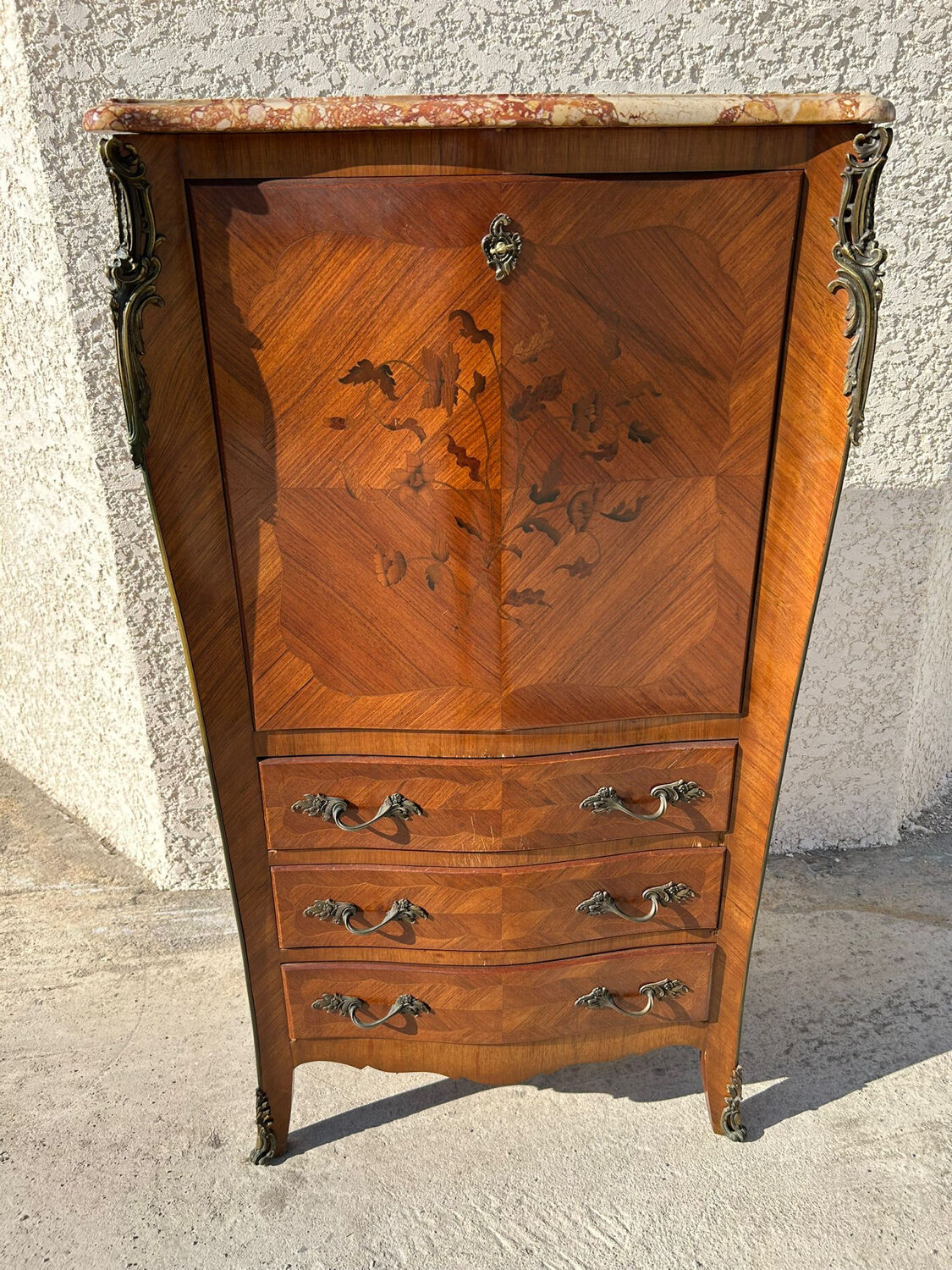 Curved rosewood secretary