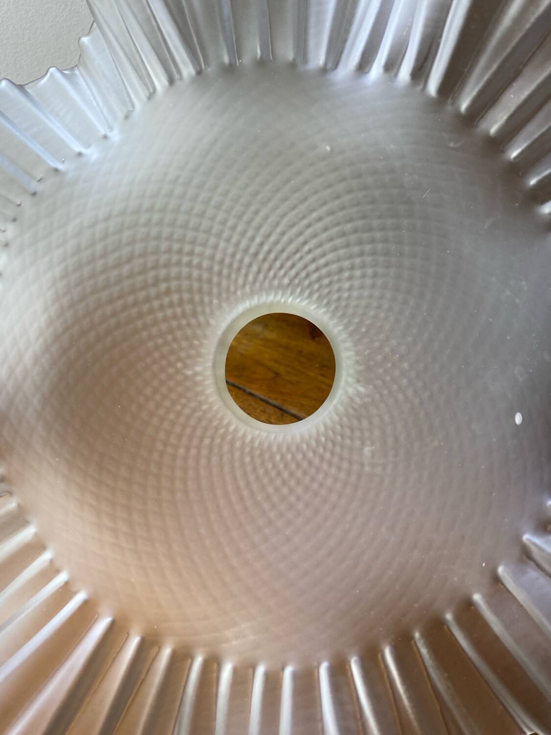 Serrated glass light fixture, 1930