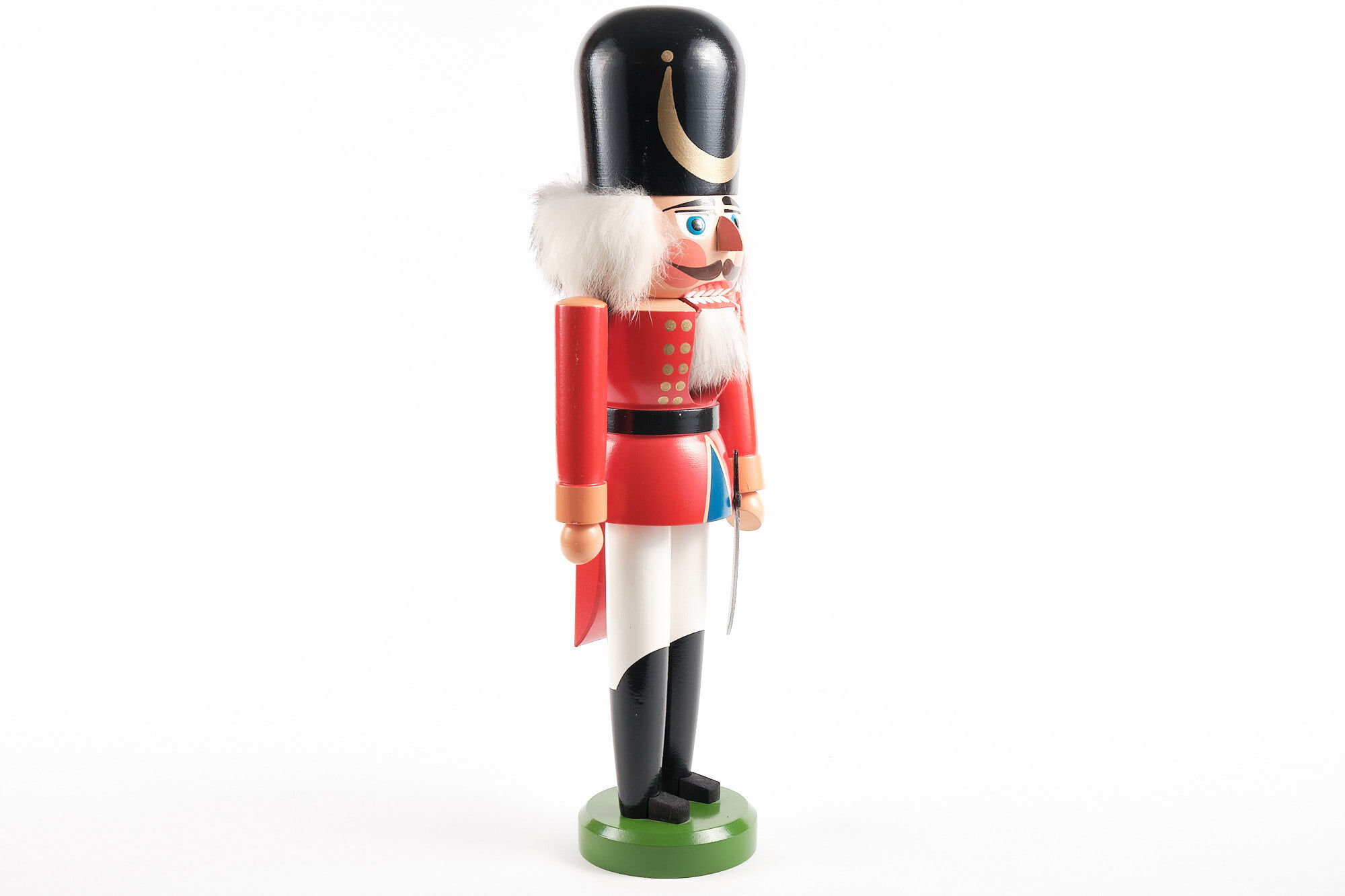 Nutcracker of the Erzgebirge, sculpted, vintage, GDR, hussar.