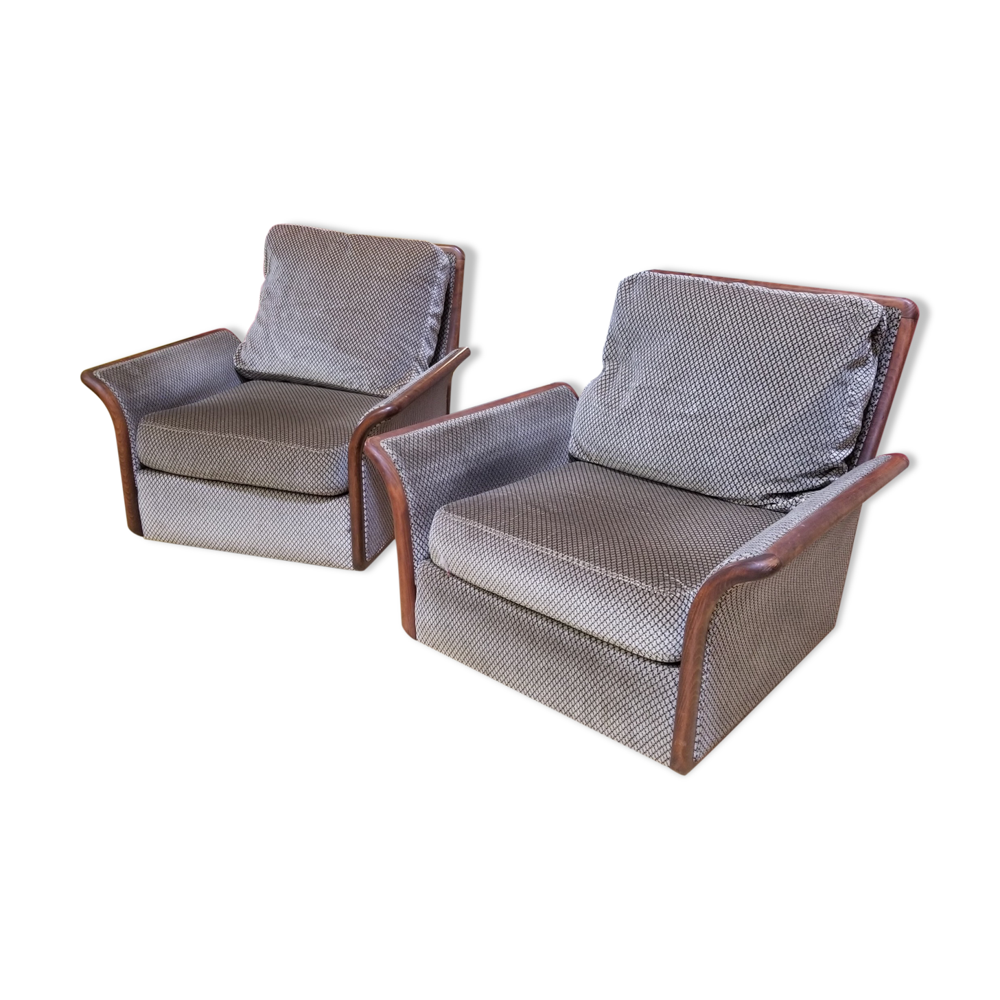 Pair of old Burov chairs in Art Deco style