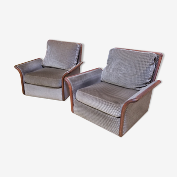 Pair of old Burov chairs in Art Deco style