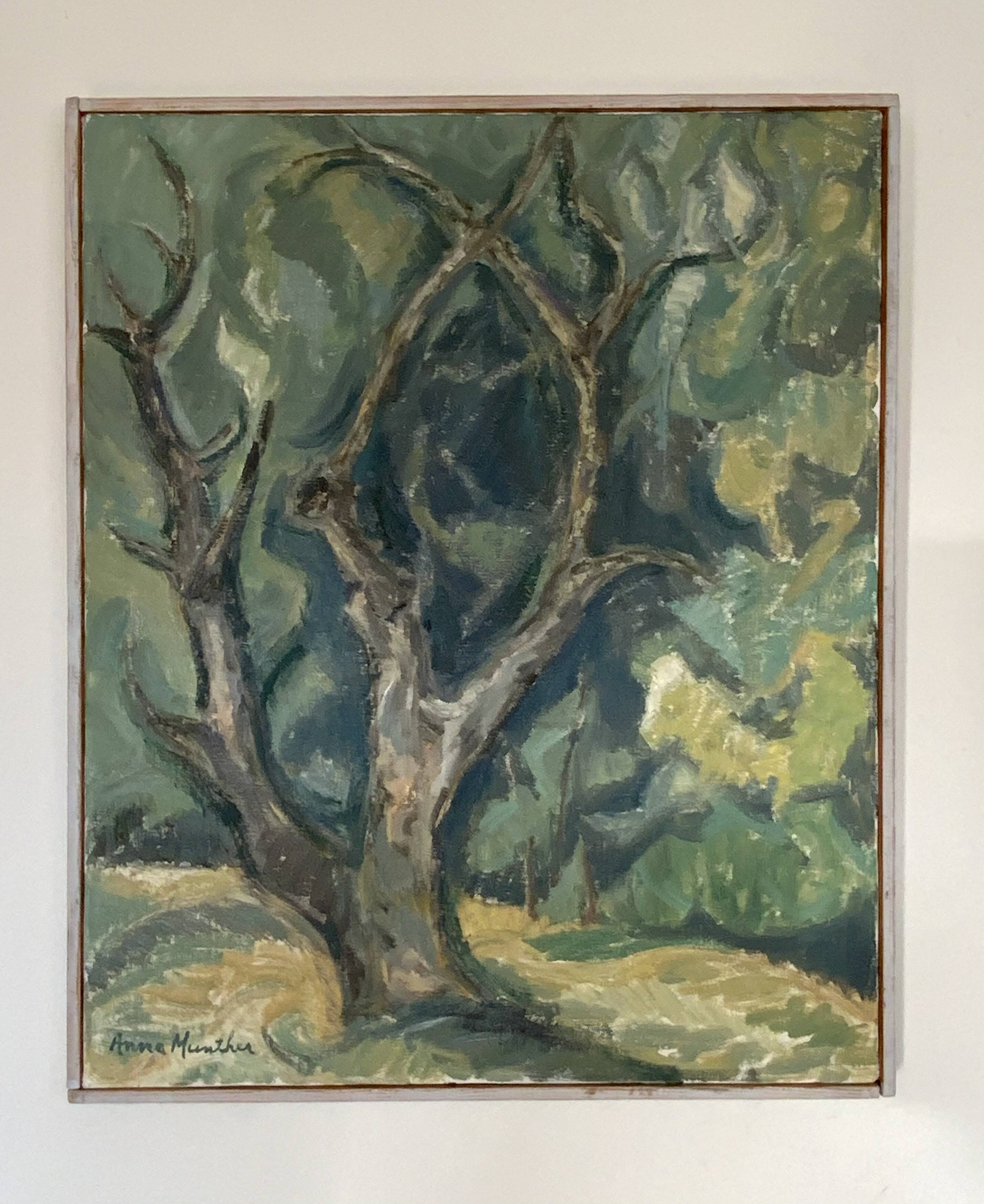Vintage Oil on Canvas by Swedish artist Anna Munther (1915-2000)
