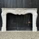 Remarkable Louis XV Style Fireplace In White Carrara Marble Circa 1880