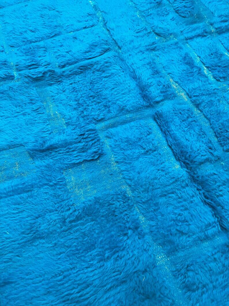 Handmade blue Moroccan rug 200cm x 300cm