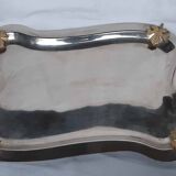 plateau argent laiton retro annees 1960