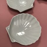 Set of 4 porcelain shells cups