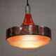 Vintage Chrome & Orange Pendant Lamp - 1970s Massive Belgium Lighting