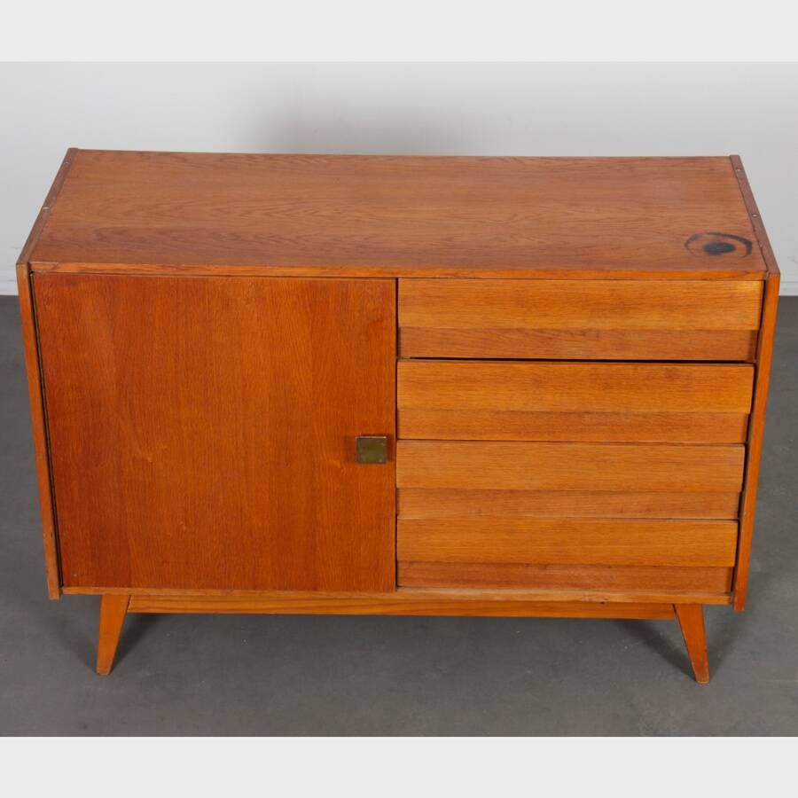 Vintage oak storage by Jiri Jiroutek, model U-458, 1960s - Eastern European Design Rangemen
