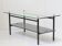 Table low 1950 metal double glass vintage 50's rockabilly coffee table