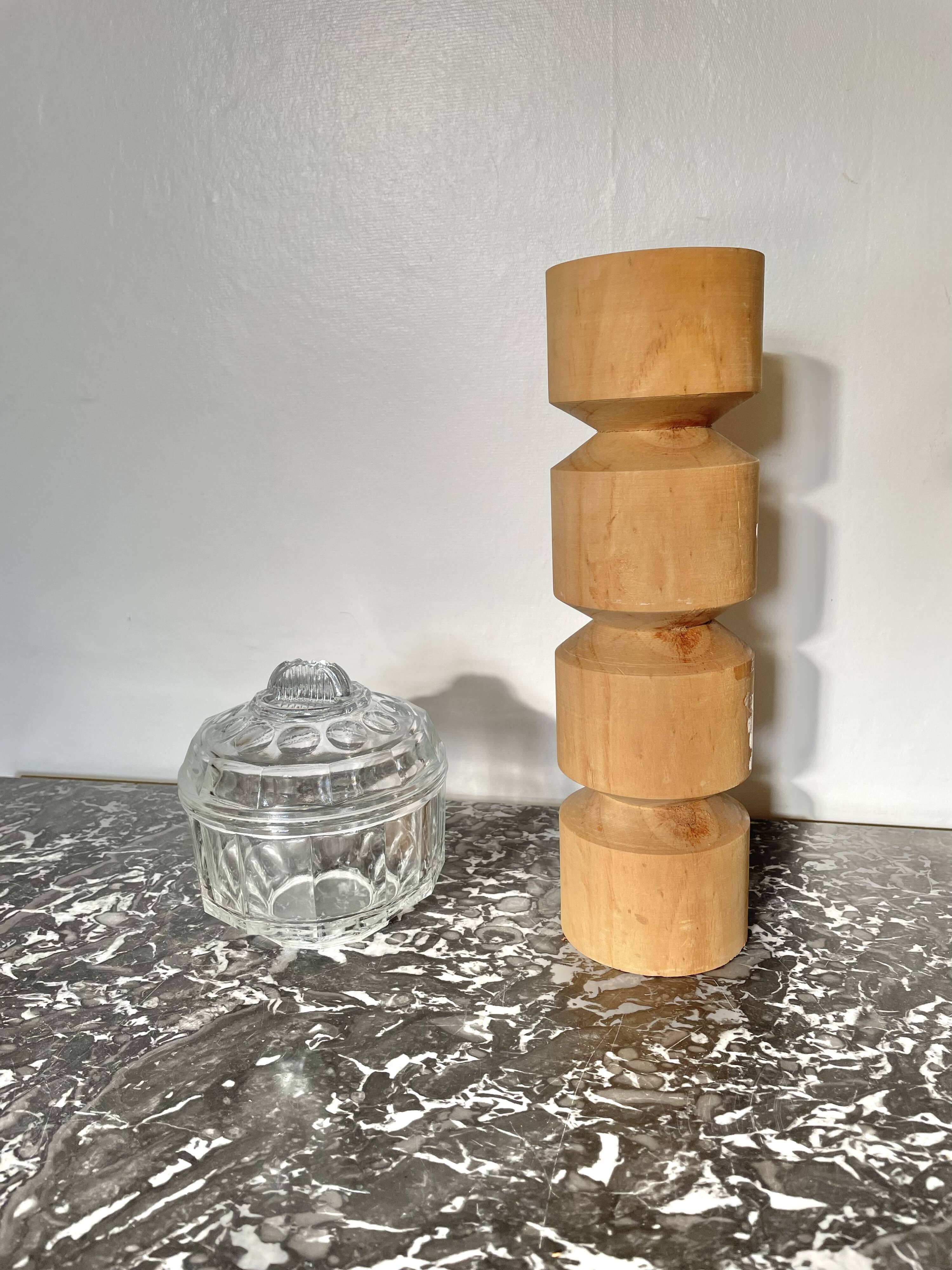 Art Deco molded glass sugar bowl