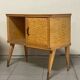 Pair of Maple and Glass Nightstands, Italy, 1950