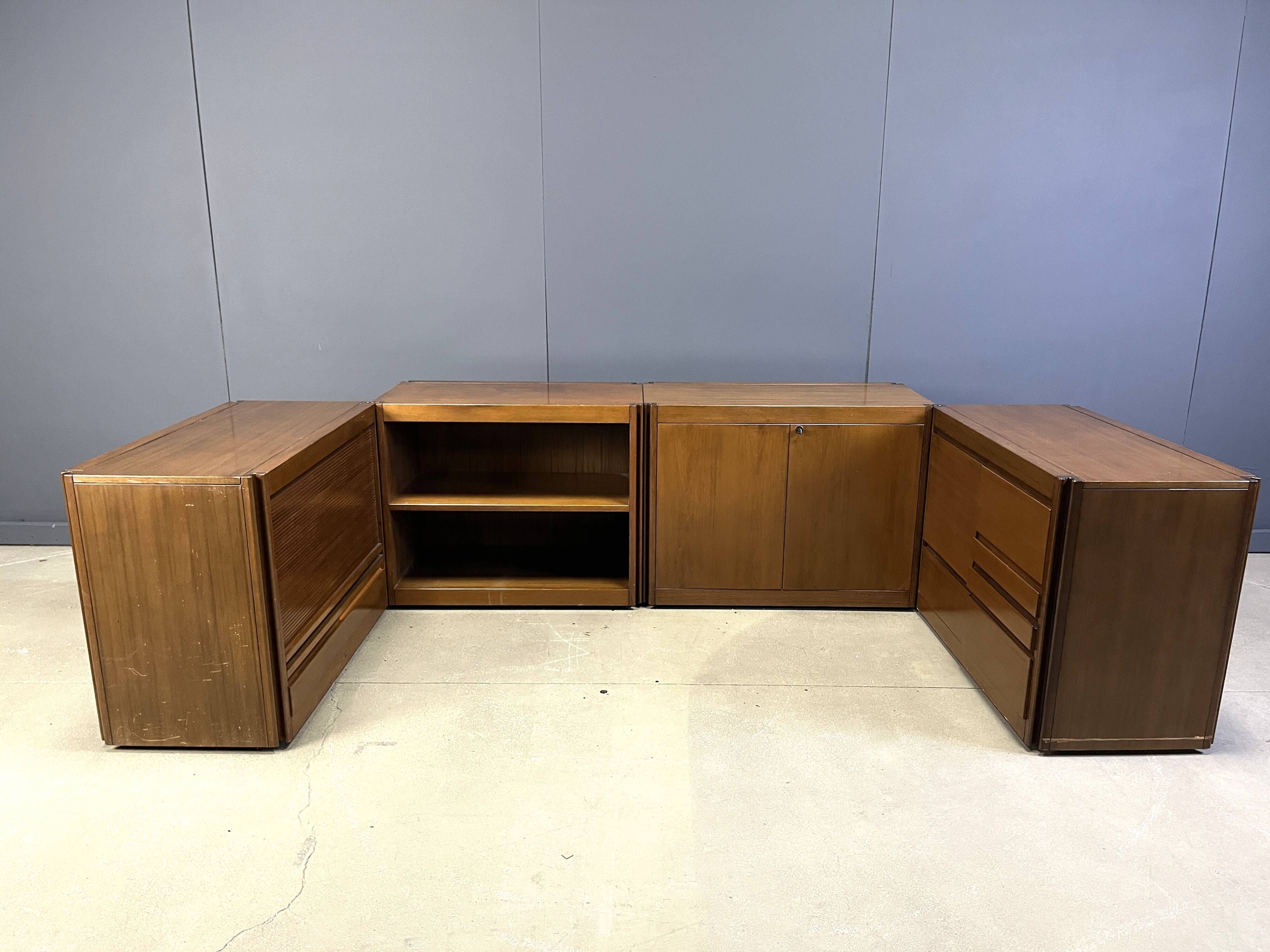 Vintage 4d sideboard by Angelo Mangiarotti for Molteni, 1970s