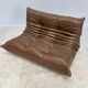 Vintage original leather Togo 2-seater by Michel Ducaroy for Ligne Roset