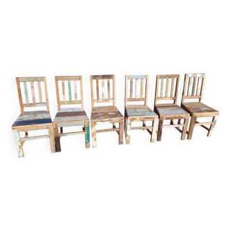 Set of 6 teak chairs