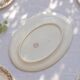 Oval dish from the 19th century in ironstone signed Longchamp "Liserons"