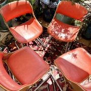 Suite of four space age chairs, 60s