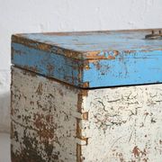 Small antique painted pine chest – Poland, around 1930